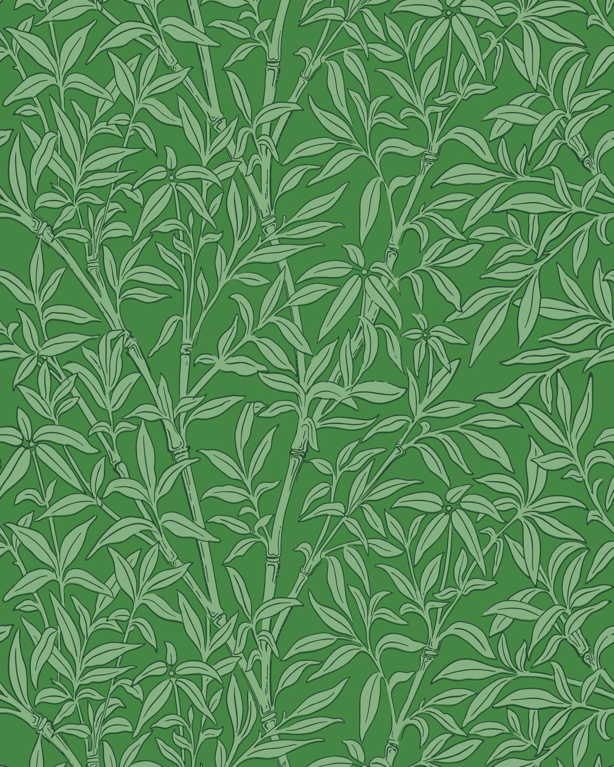 Bamboo Forest Wallpaper in emerald color - pattern number 127/1004.CS.0 - by Cole and Son in the Classics Vol I collection
