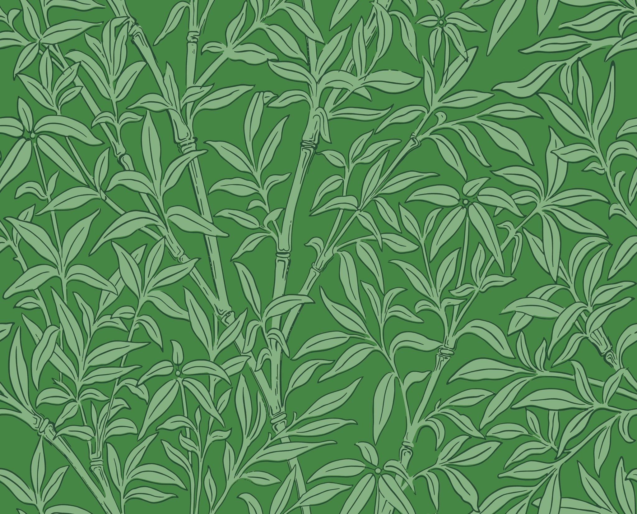 Bamboo Forest Wallpaper in emerald color - pattern number 127/1004.CS.0 - by Cole and Son in the Classics Vol I collection