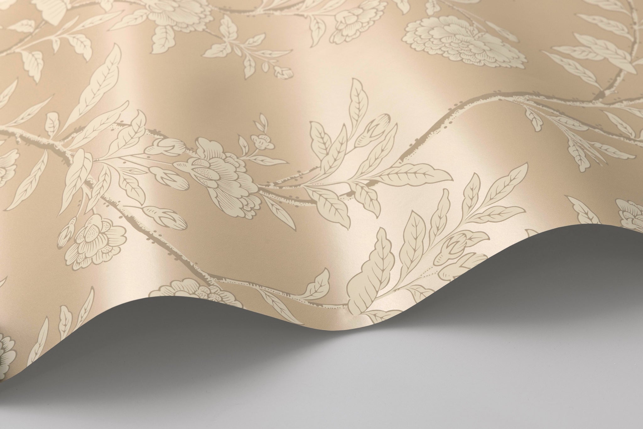 Roseberry Wallpaper in champagne shimmer color - pattern number 127/3018.CS.0 - by Cole and Son in the Classics Vol I collection