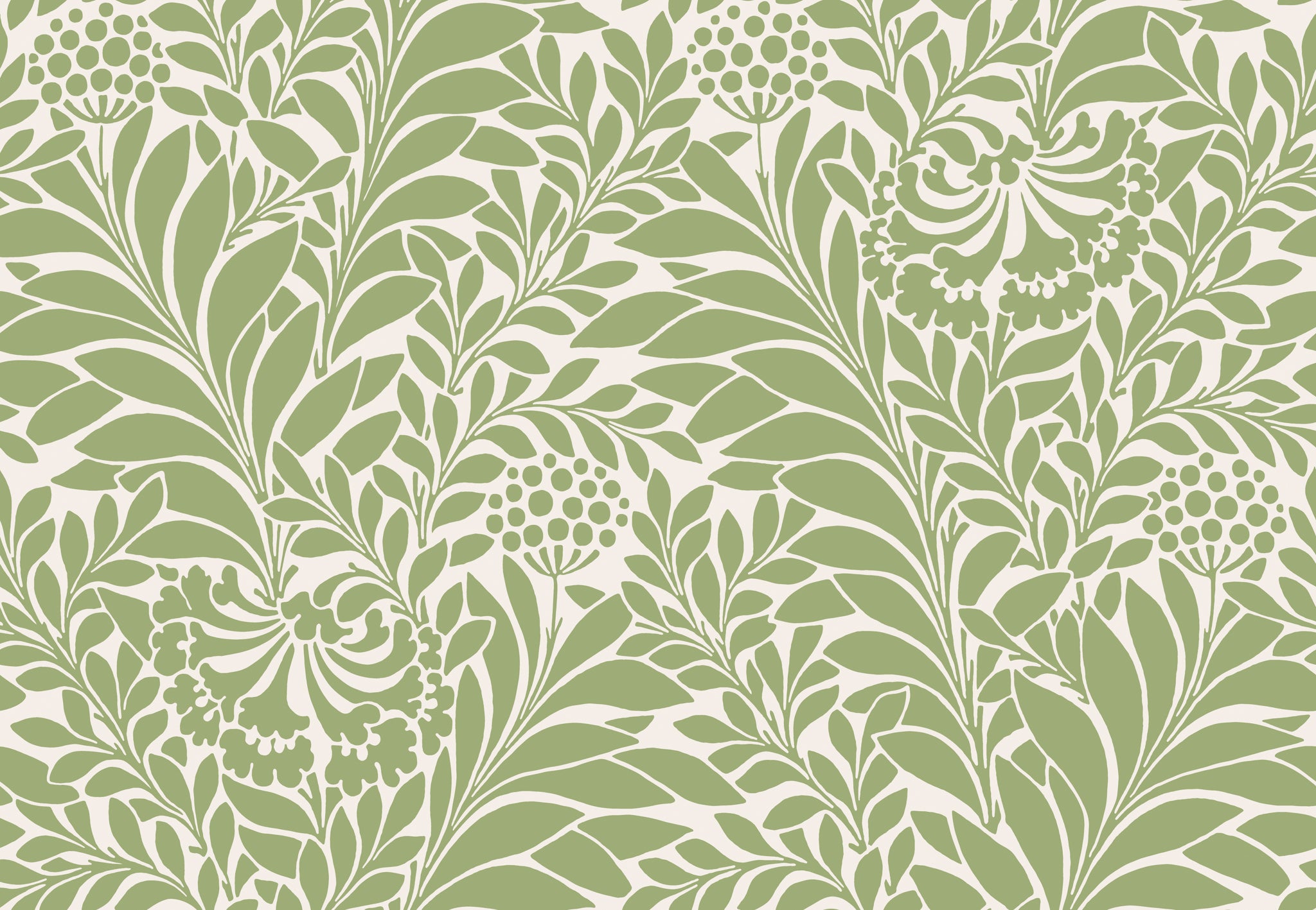 Honeysuckle Wallpaper in spring green color - pattern number 127/5024.CS.0 - by Cole and Son in the Classics Vol I collection
