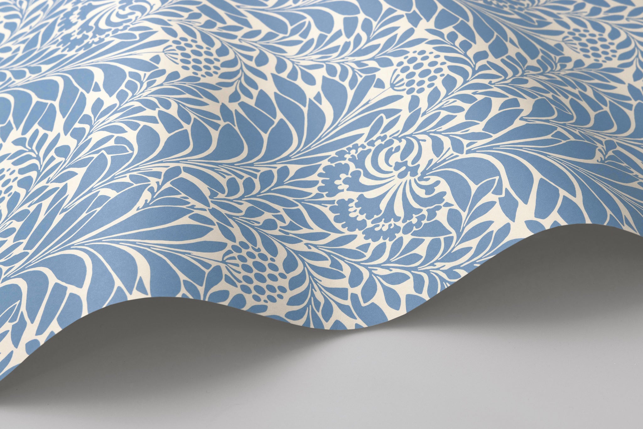 Honeysuckle Wallpaper in cornflower blue color - pattern number 127/5025.CS.0 - by Cole and Son in the Classics Vol I collection