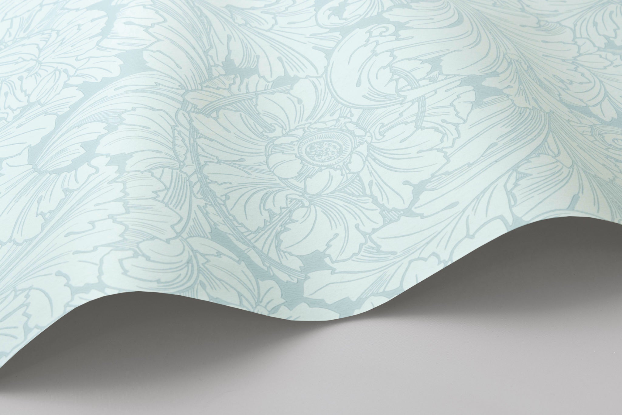 Acanthus Wallpaper in print room blue color - pattern number 127/6030.CS.0 - by Cole and Son in the Classics Vol I collection