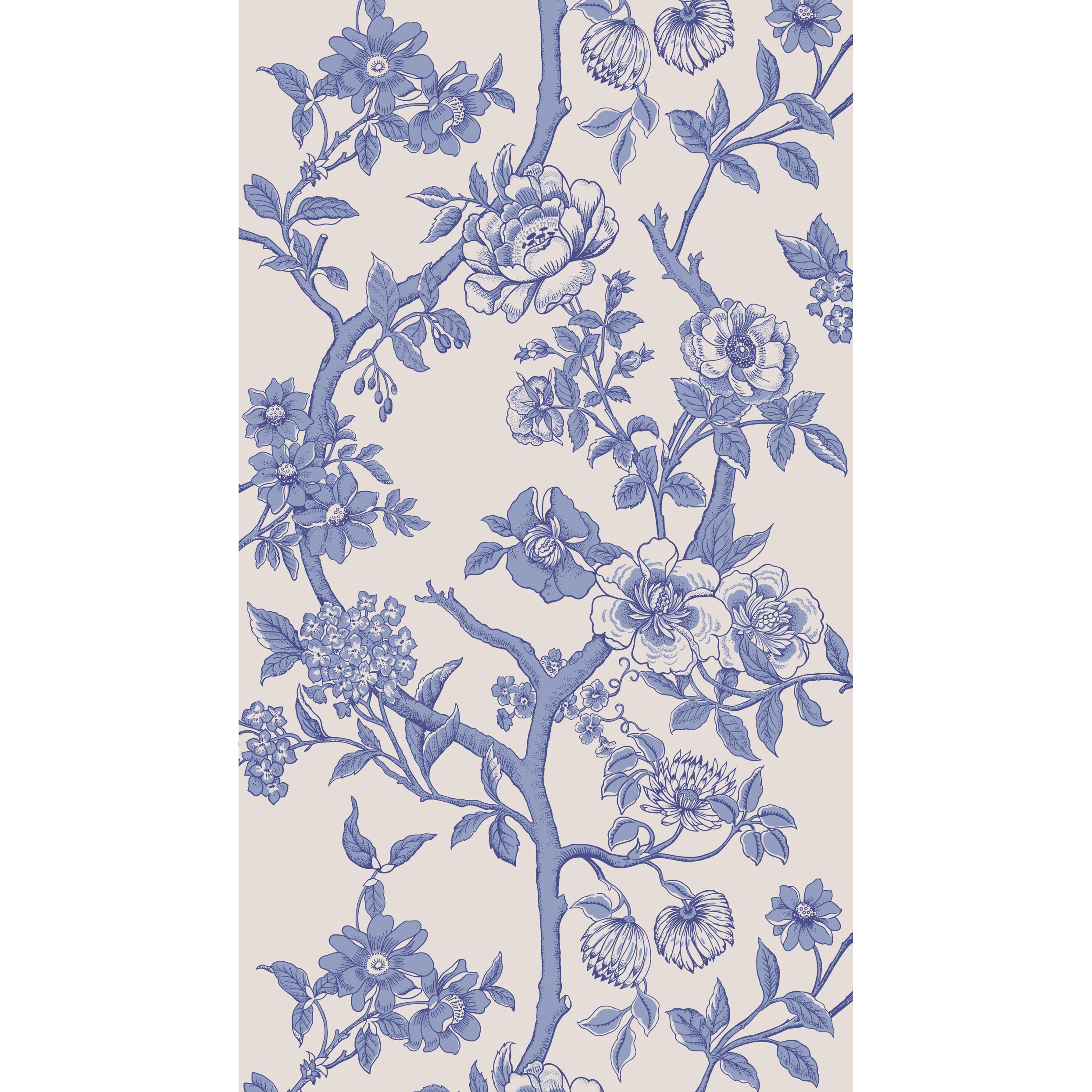Paradise Tree Wallpaper in blue color - pattern number 128/2010.CS.0 - by Cole and Son in the Classics Vol II collection