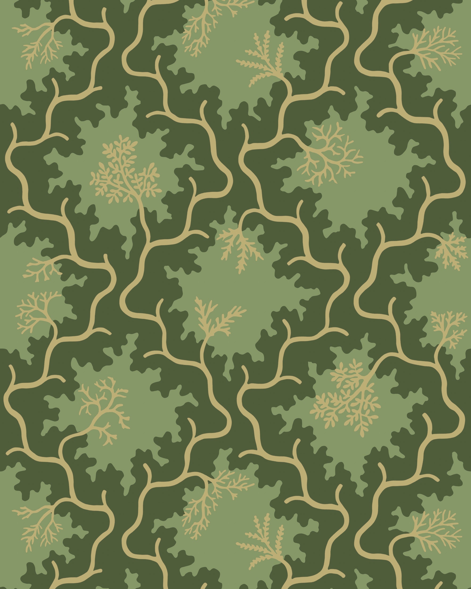 Moss Trellis Wallpaper in evergreen color - pattern number 128/4021.CS.0 - by Cole and Son in the Classics Vol II collection