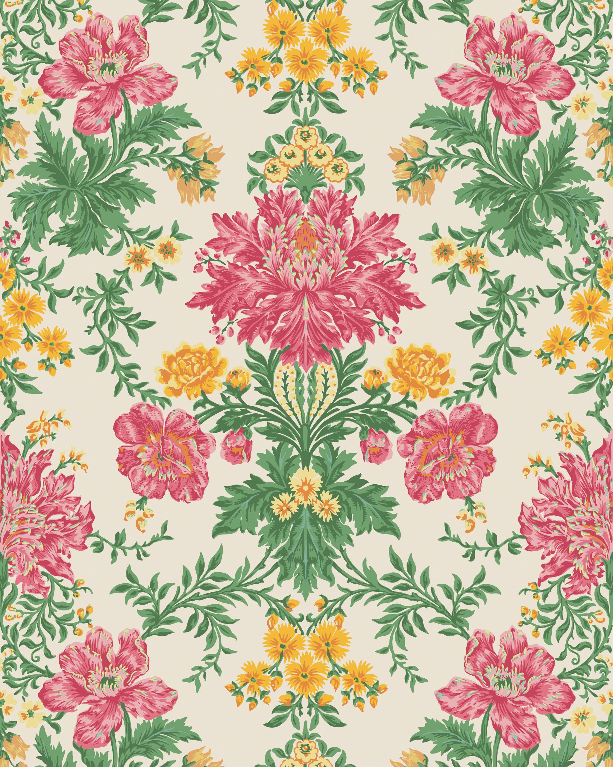 Poppies Wallpaper in soft fuchsia color - pattern number 128/7033.CS.0 - by Cole and Son in the Classics Vol II collection
