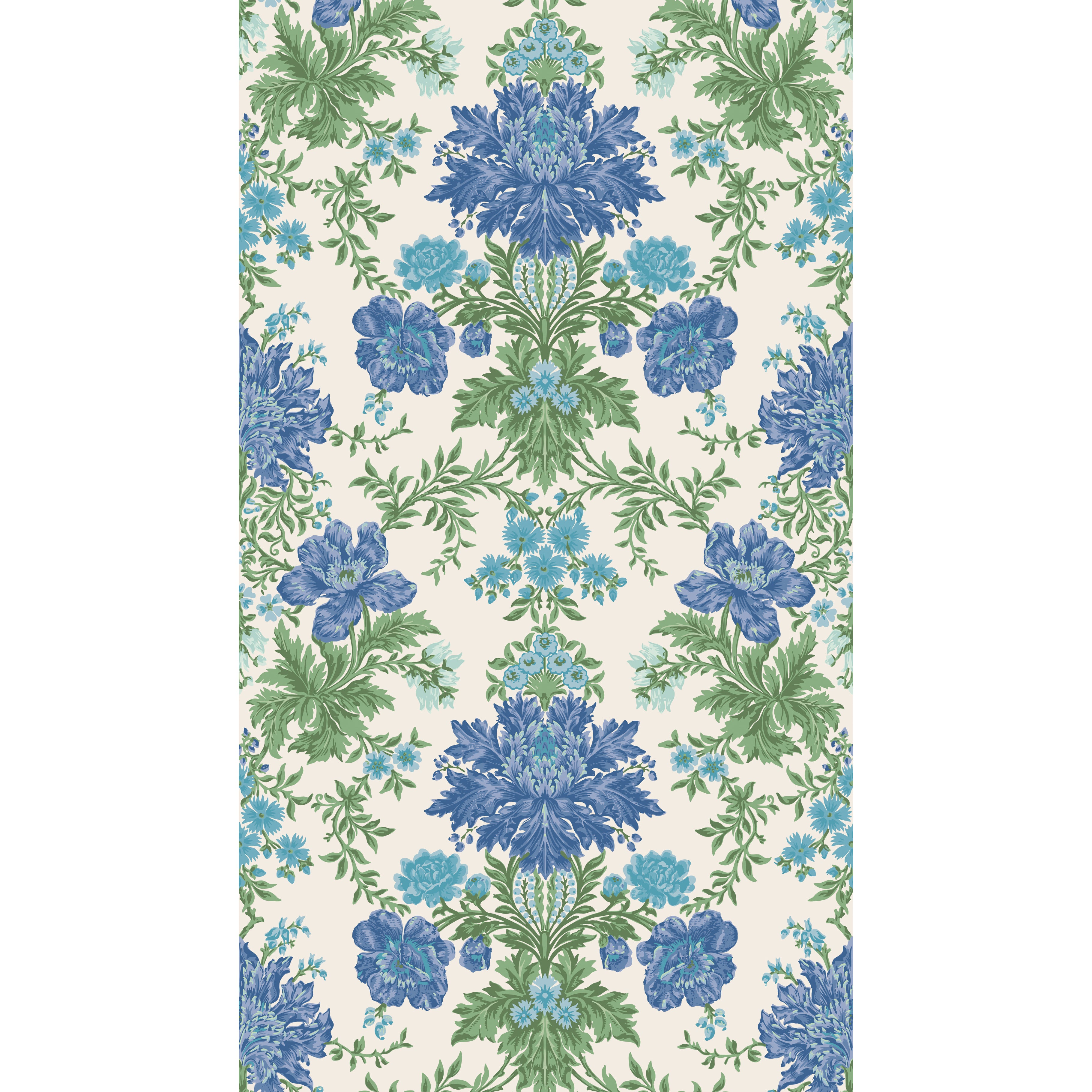 Poppies Wallpaper in sapphire color - pattern number 128/7035.CS.0 - by Cole and Son in the Classics Vol II collection