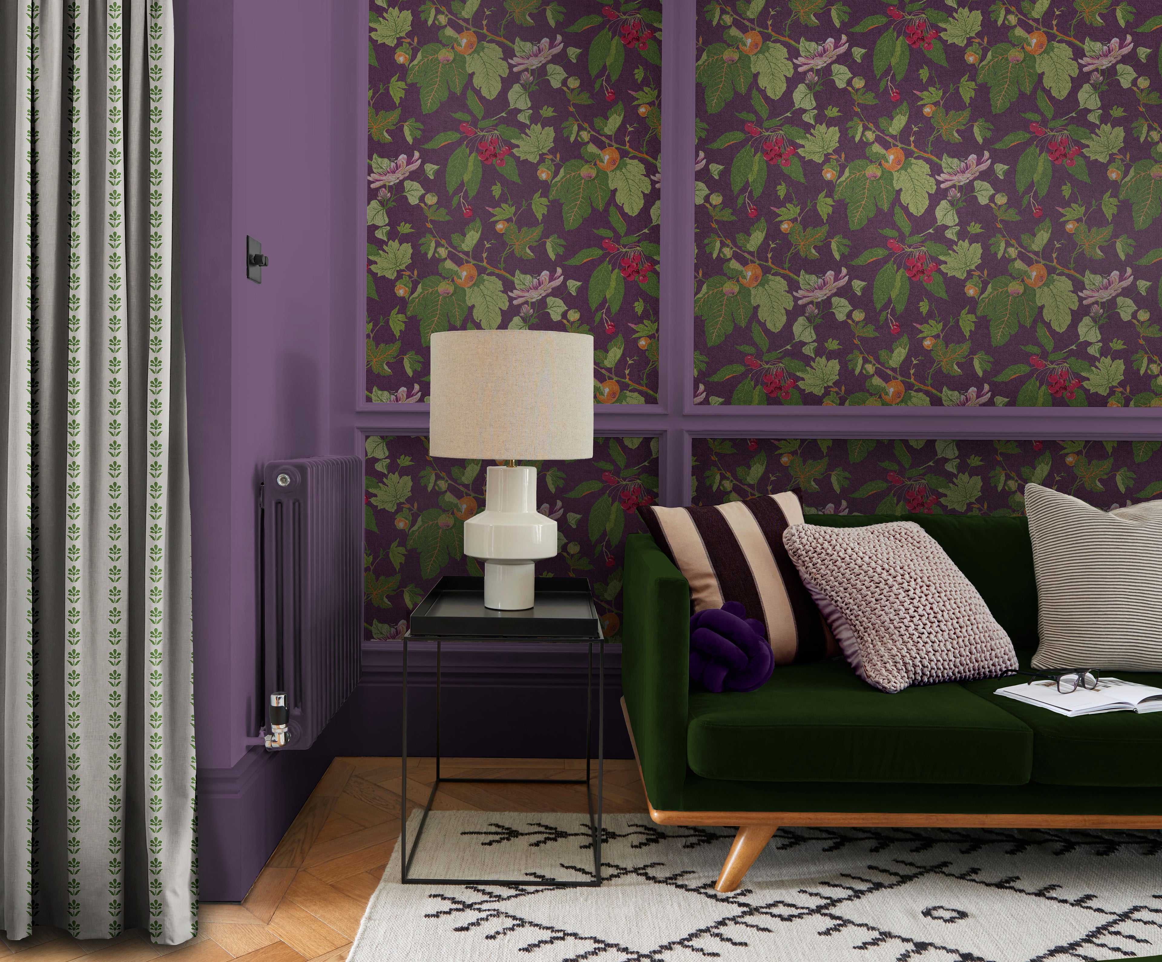 Craftwork Trail Wallpaper in plum color - pattern number 130283 - by Graham and Brown in the 2025 Exclusives collection