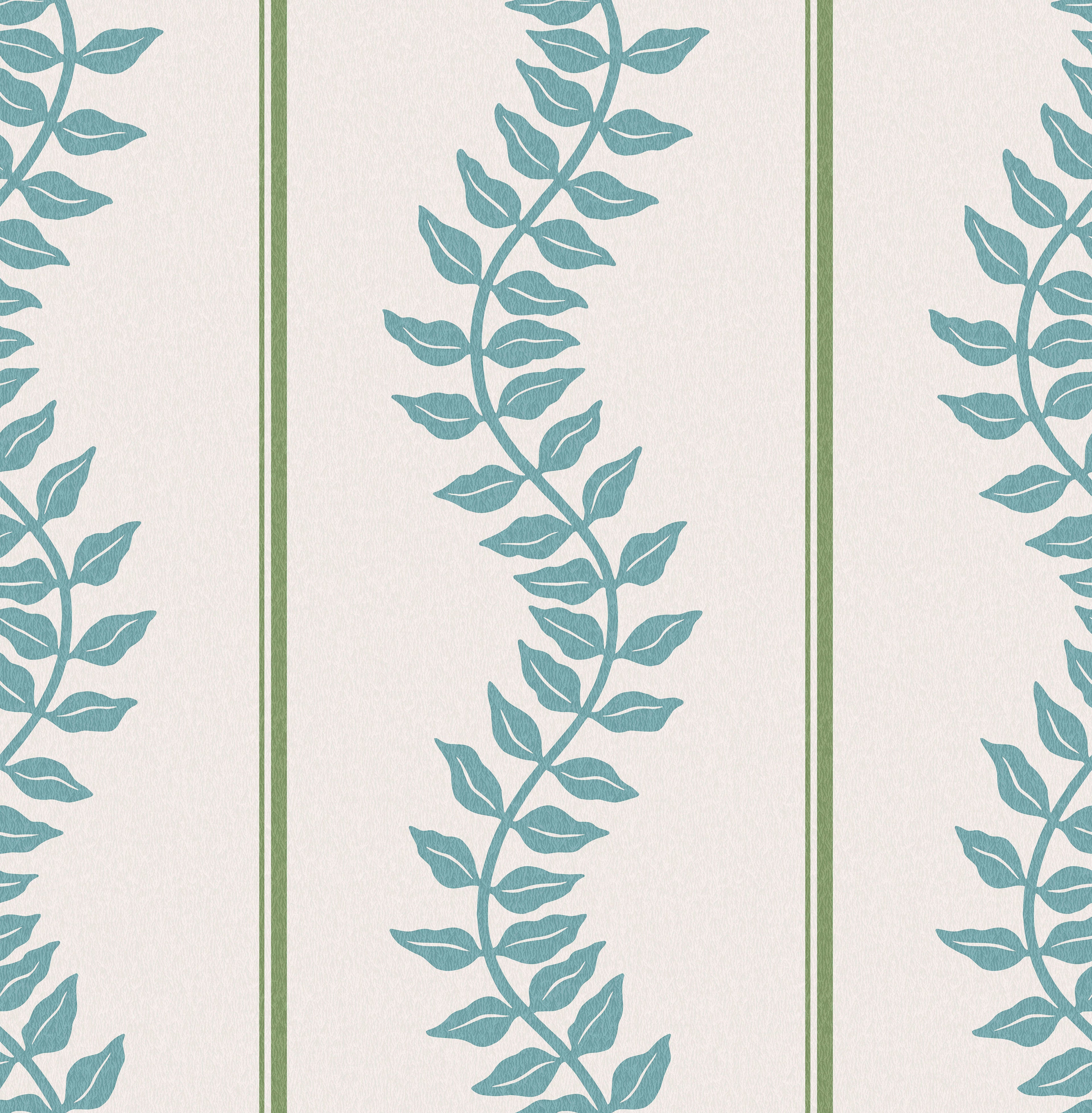 Laurel Leaf Stripe Wallpaper in blue & green color - pattern number 130290 - by Graham and Brown in the 2025 Exclusives collection