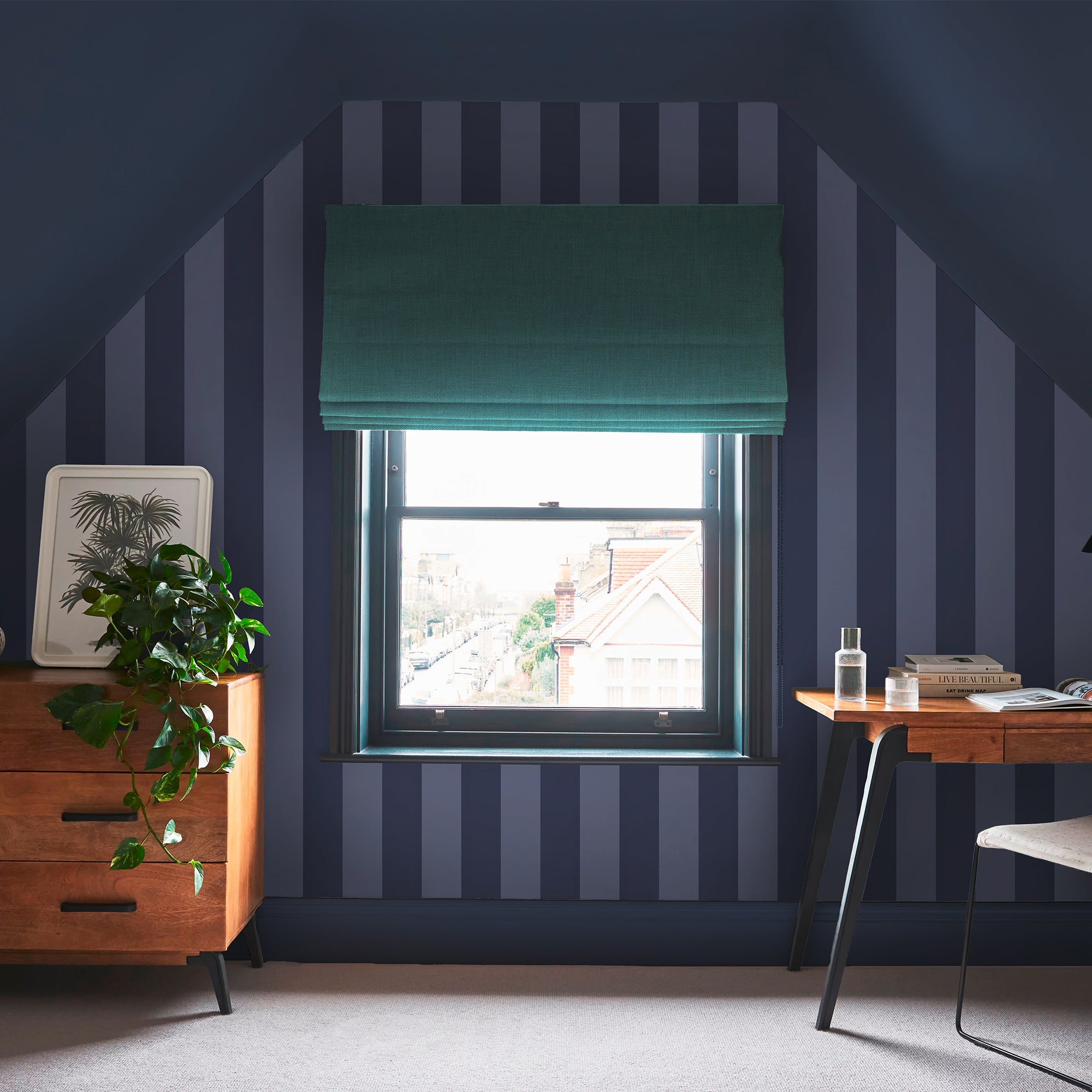 Quartet Wallpaper in midnight color - pattern number 131445 - by Graham and Brown in the 2025 Exclusives collection