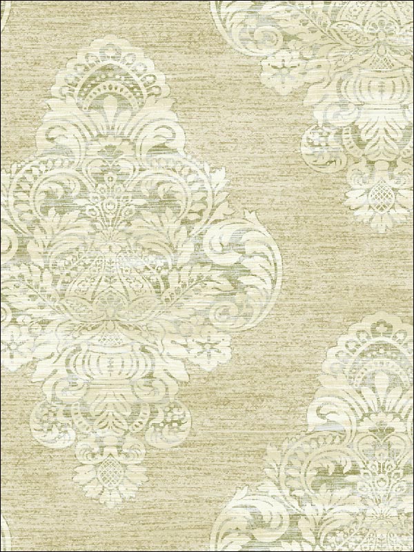Zick Zack Damask fabric in 40304 color - pattern number SG40304 - by Pelican Prints in the Sage II collection