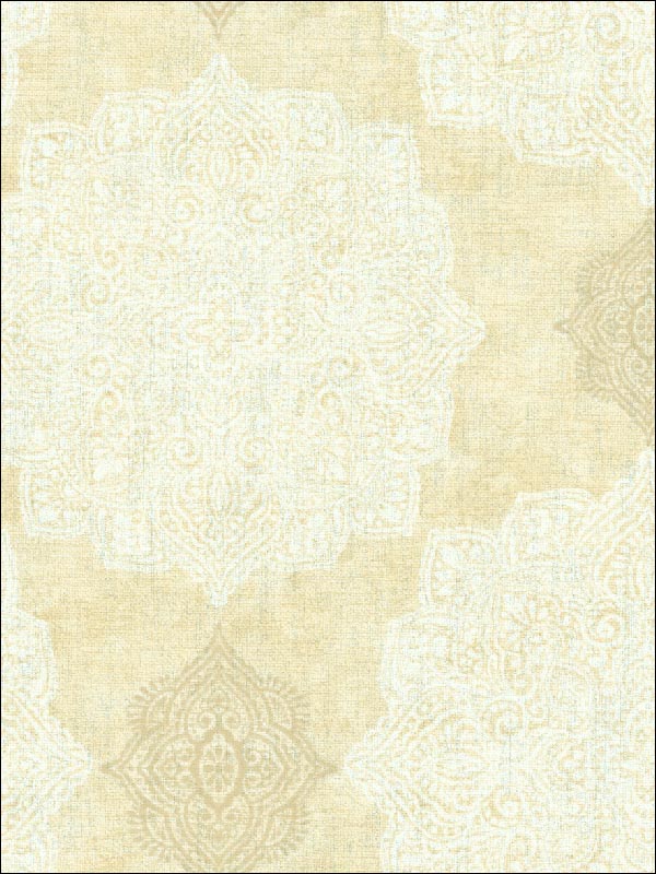 Medallion wallpaper in 42005 color - pattern number SG42005 - by Pelican Prints in the Sage II collection