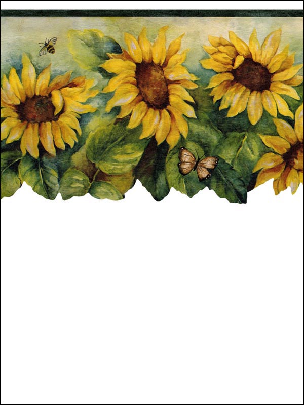 Die Cut Sunflower fabric in browns greens yellows color - pattern number BG71362DC - by Patton Norwall in the Fresh Kitchens 5 collection