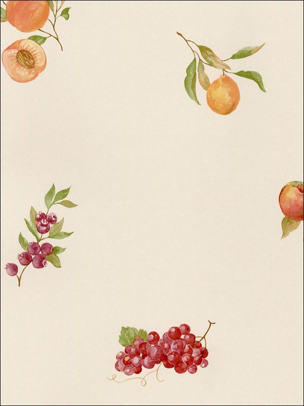 Fruit Recipe fabric in greens oranges color - pattern number FK26907 - by Patton Norwall in the Fresh Kitchens 5 collection