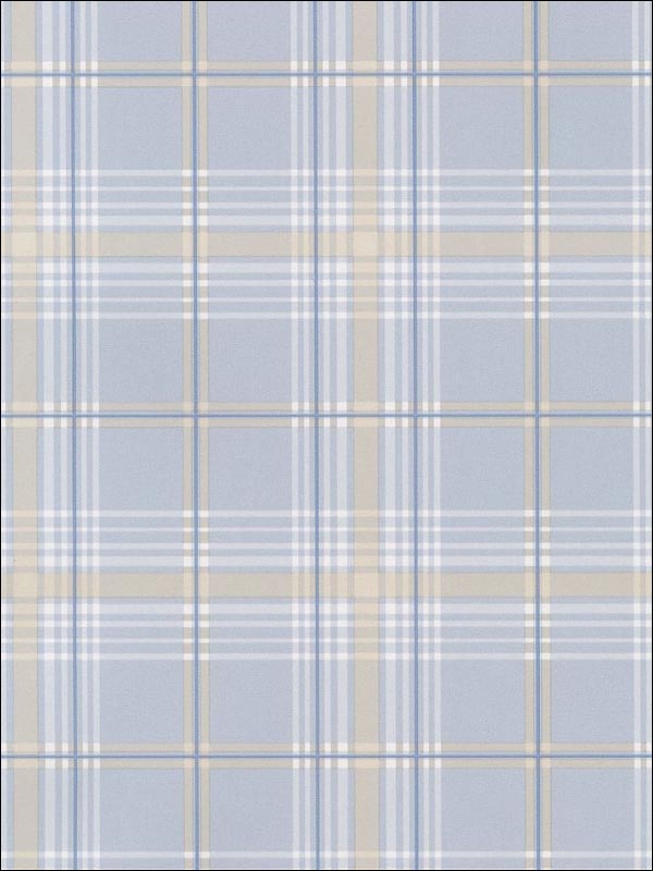 Chic Plaid fabric in blues browns neutrals color - pattern number FK26927 - by Patton Norwall in the Fresh Kitchens 5 collection