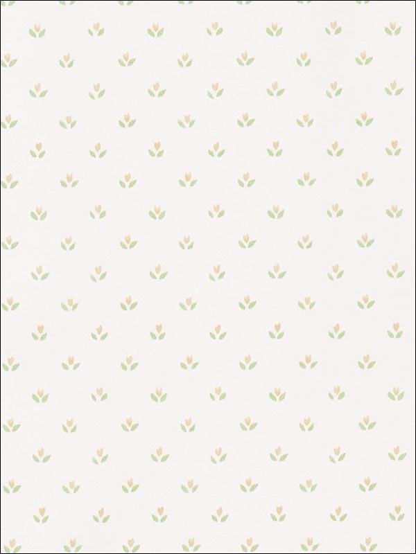 Tulips fabric in browns greens whites color - pattern number FK26952 - by Patton Norwall in the Fresh Kitchens 5 collection
