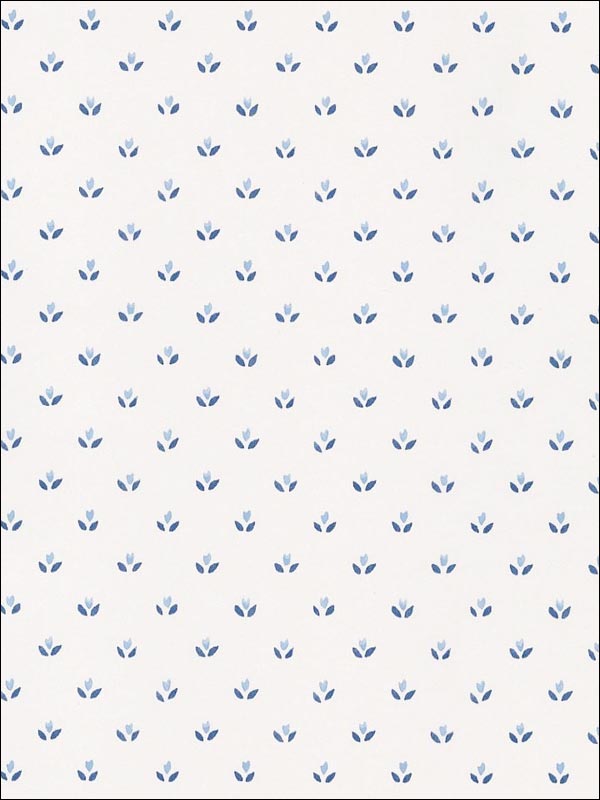 Tulips fabric in blues whites color - pattern number FK34402 - by Patton Norwall in the Fresh Kitchens 5 collection