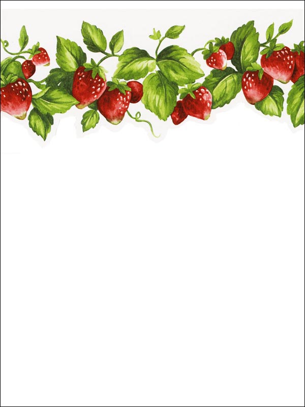 Die Cut Strawberry fabric in greens reds whites color - pattern number FK72635DC - by Patton Norwall in the Fresh Kitchens 5 collection