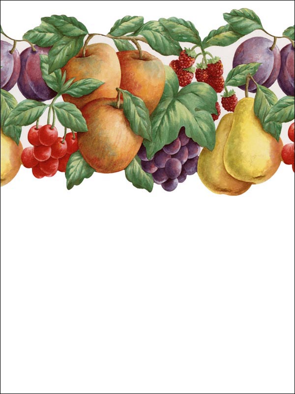 Double Die Cut Fruit fabric in greens pinks reds color - pattern number FK78451DC - by Patton Norwall in the Fresh Kitchens 5 collection