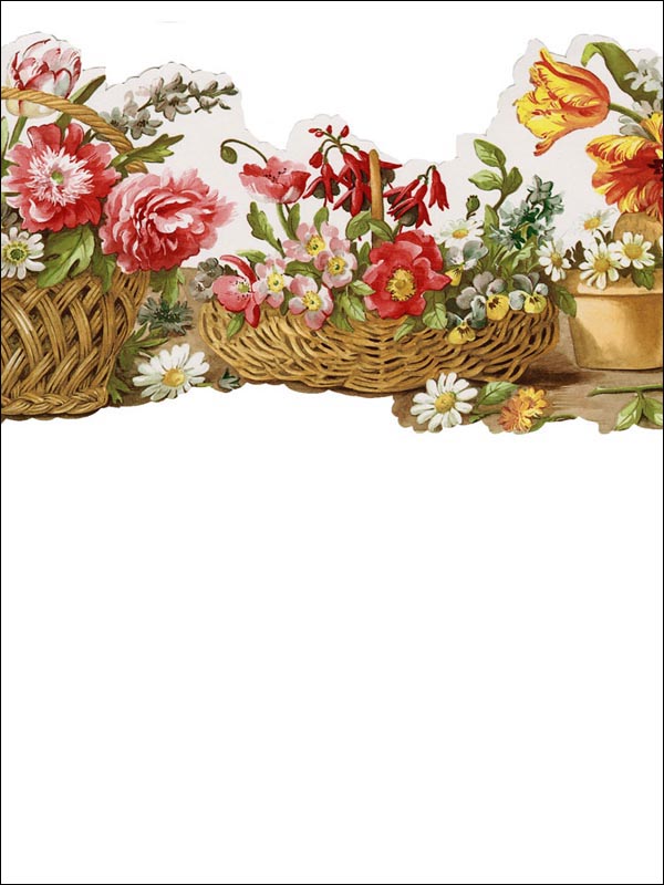 Die Cut Basket fabric in reds yellows color - pattern number FK78464DC - by Patton Norwall in the Fresh Kitchens 5 collection