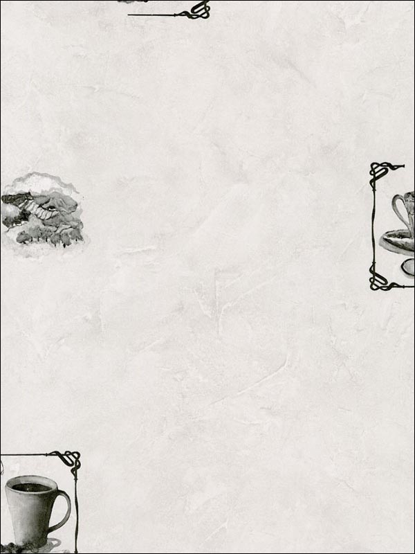 Java Sidewall fabric in blacks whites color - pattern number KV27434 - by Patton Norwall in the Fresh Kitchens 5 collection