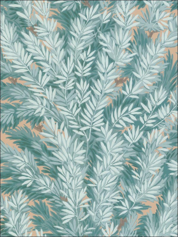 Florencecourt fabric in teal color - pattern number 100/1001.CS.0 - by Cole and Son in the Archive Anthology collection