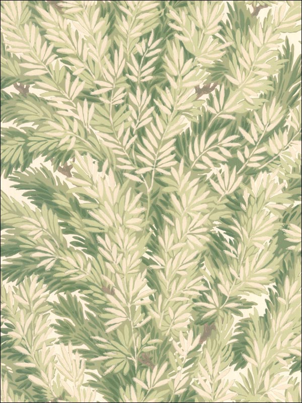 Florencecourt fabric in olive color - pattern number 100/1003.CS.0 - by Cole and Son in the Archive Anthology collection