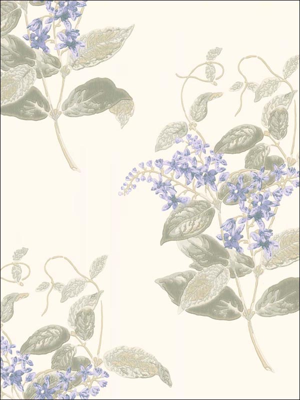 Madras Violet fabric in violet and grey color - pattern number 100/12057.CS.0 - by Cole and Son in the Archive Anthology collection