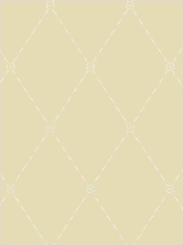 Large Georgian Rope Trellis fabric in straw color - pattern number 100/13063.CS.0 - by Cole and Son in the Archive Anthology collection