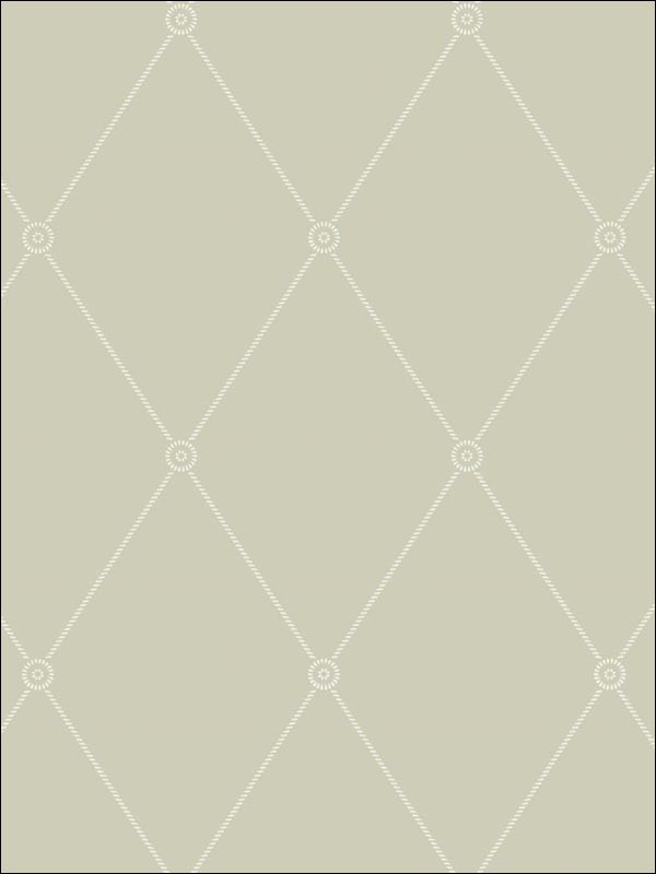 Large Georgian Rope Trellis fabric in olive color - pattern number 100/13065.CS.0 - by Cole and Son in the Archive Anthology collection