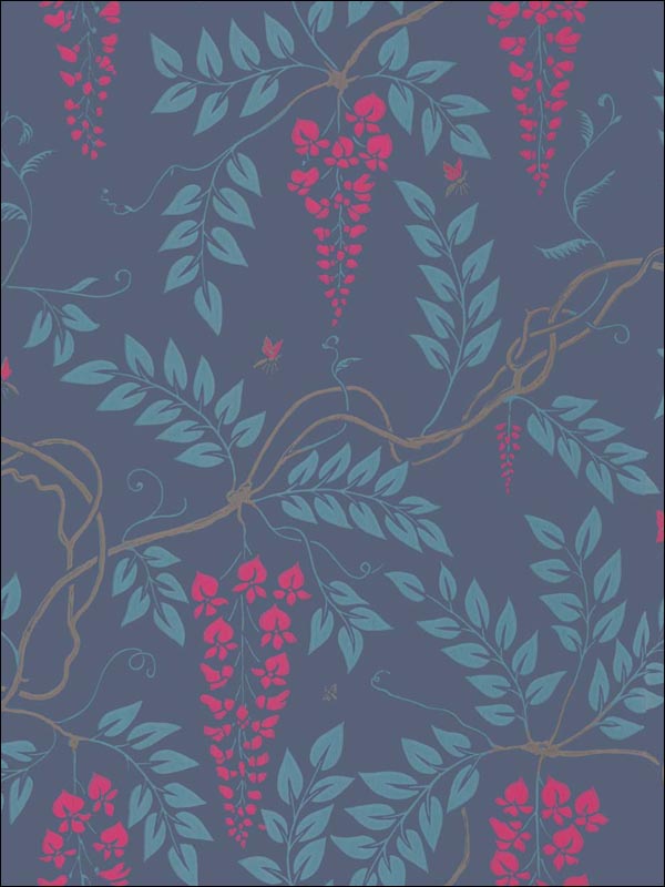 Egerton wallpaper in indigo color - pattern number 100/9042.CS.0 - by Cole and Son in the Archive Anthology collection