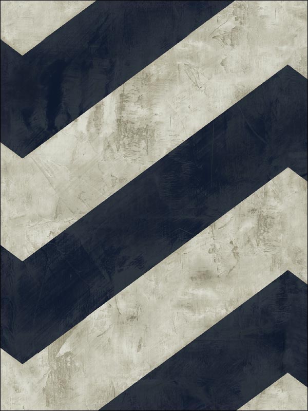 Hubble Chevron fabric in metallic midnight blue color - pattern number AV50402 - by Seabrook in the Avant Garde by Seabrook Designs collection