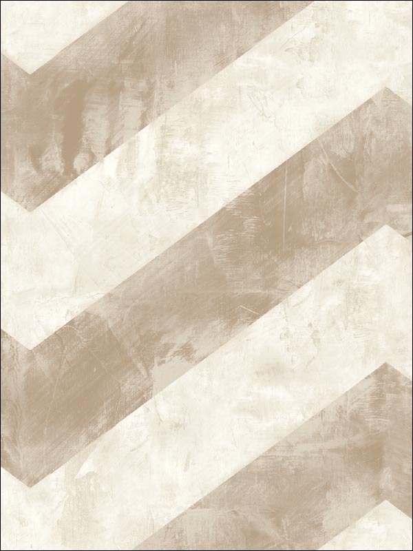Hubble Chevron fabric in metallic taupe and ivory color - pattern number AV50406 - by Seabrook in the Avant Garde by Seabrook Designs collection