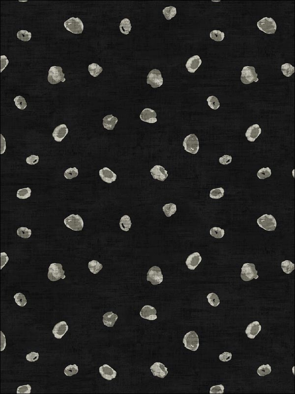 Hubble Dots fabric in metallic ebony and silver color - pattern number AV50600 - by Seabrook in the Avant Garde by Seabrook Designs collection