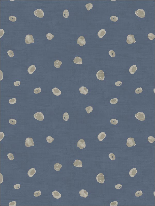 Hubble Dots fabric in metallic blue and silver color - pattern number AV50602 - by Seabrook in the Avant Garde by Seabrook Designs collection