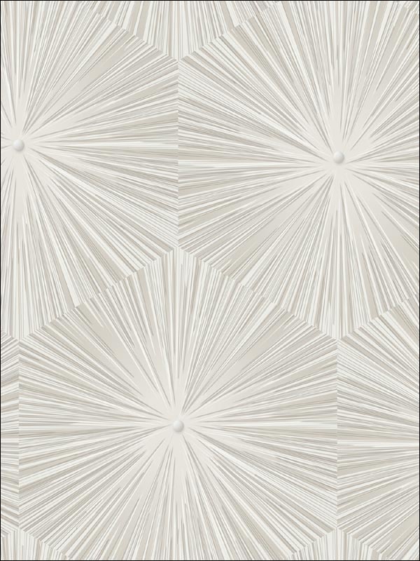 Chadwick Starburst wallpaper in metallic champagne and off white color - pattern number AV51100 - by Seabrook in the Avant Garde by Seabrook Designs collection