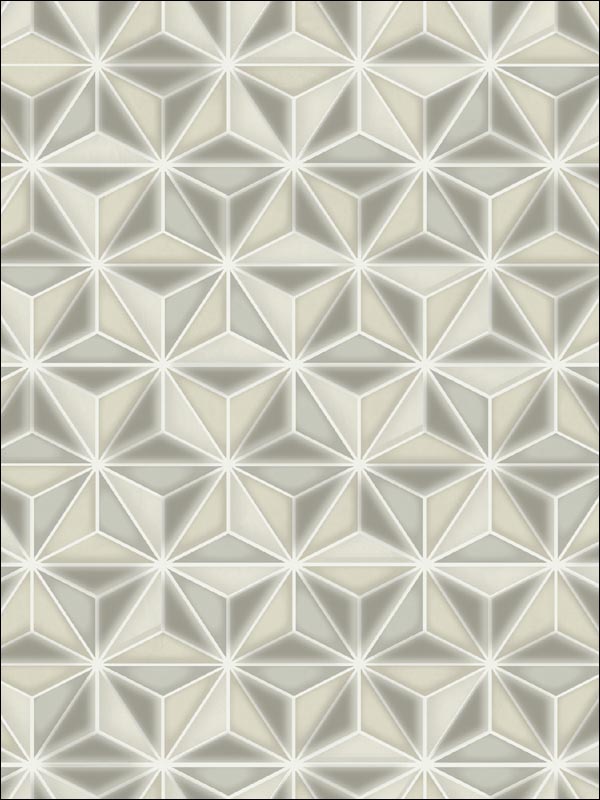 Einstein Geometric fabric in metallic gold and metallic silver color - pattern number AV51408 - by Seabrook in the Avant Garde by Seabrook Designs collection