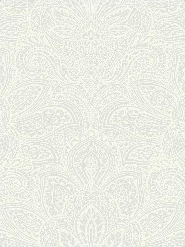 Lace Damask fabric in 60000 color - pattern number YC60000 - by Wallquest in the Yacht Club collection