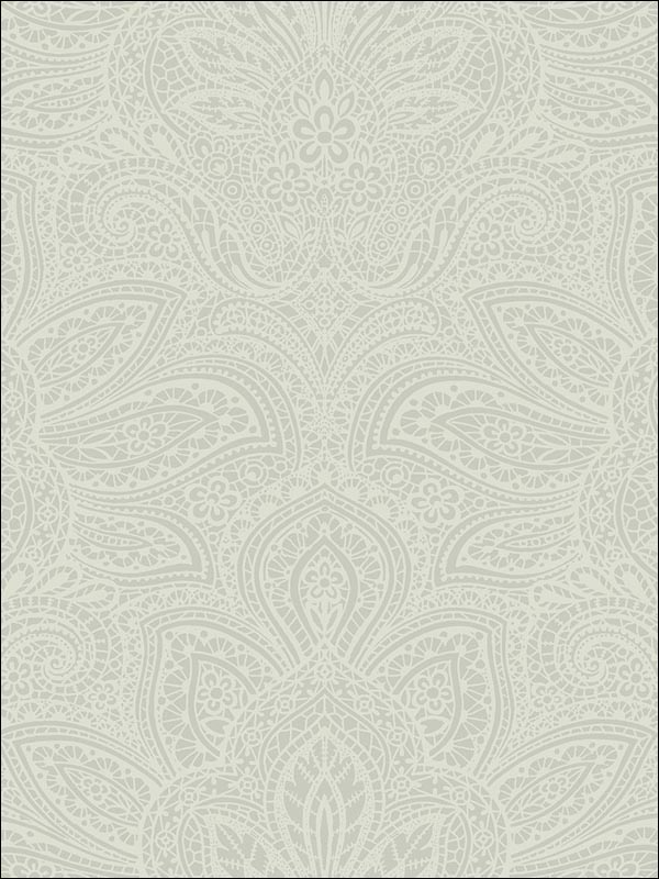 Lace Damask fabric in 60007 color - pattern number YC60007 - by Wallquest in the Yacht Club collection