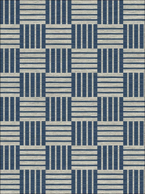 Stripe Blocks fabric in 61502 color - pattern number YC61502 - by Wallquest in the Yacht Club collection