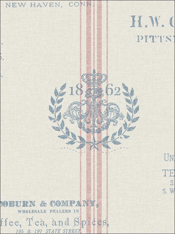 Dry Goods fabric in 61801 color - pattern number YC61801 - by Wallquest in the Yacht Club collection