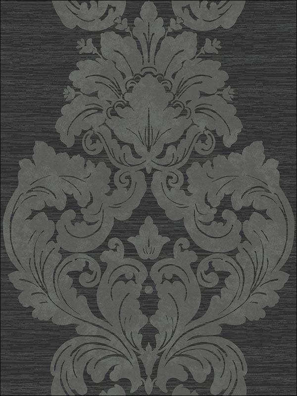 Damask Stripe fabric in 20000 color - pattern number BW20000 - by Paper and Ink in the Black and White Paper and Ink collection