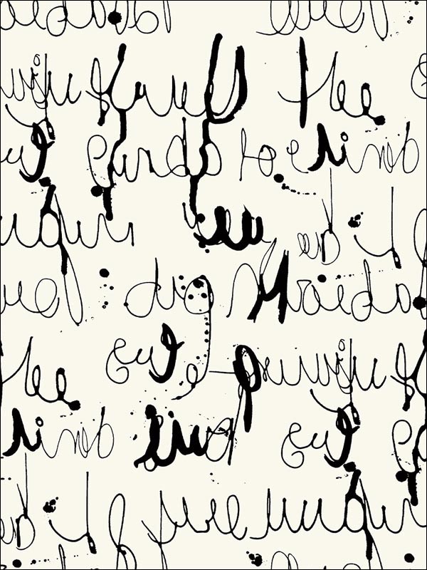 Calligraphy fabric in 21301 color - pattern number BW21301 - by Paper and Ink in the Black and White Paper and Ink collection