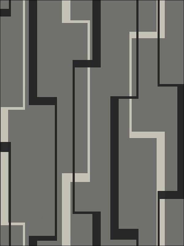 Cosmic Geometric wallpaper in 23000 color - pattern number BW23000 - by Paper and Ink in the Black and White Paper and Ink collection