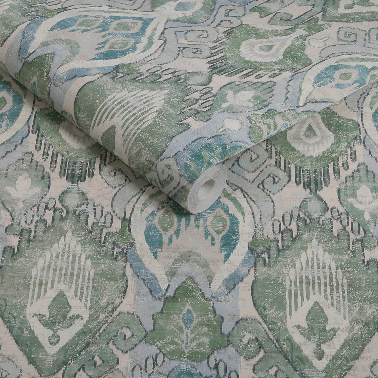 Daraee Tapestry Wallpaper in blue & green color - pattern number 142306 - by Graham and Brown in the 2025 Exclusives collection