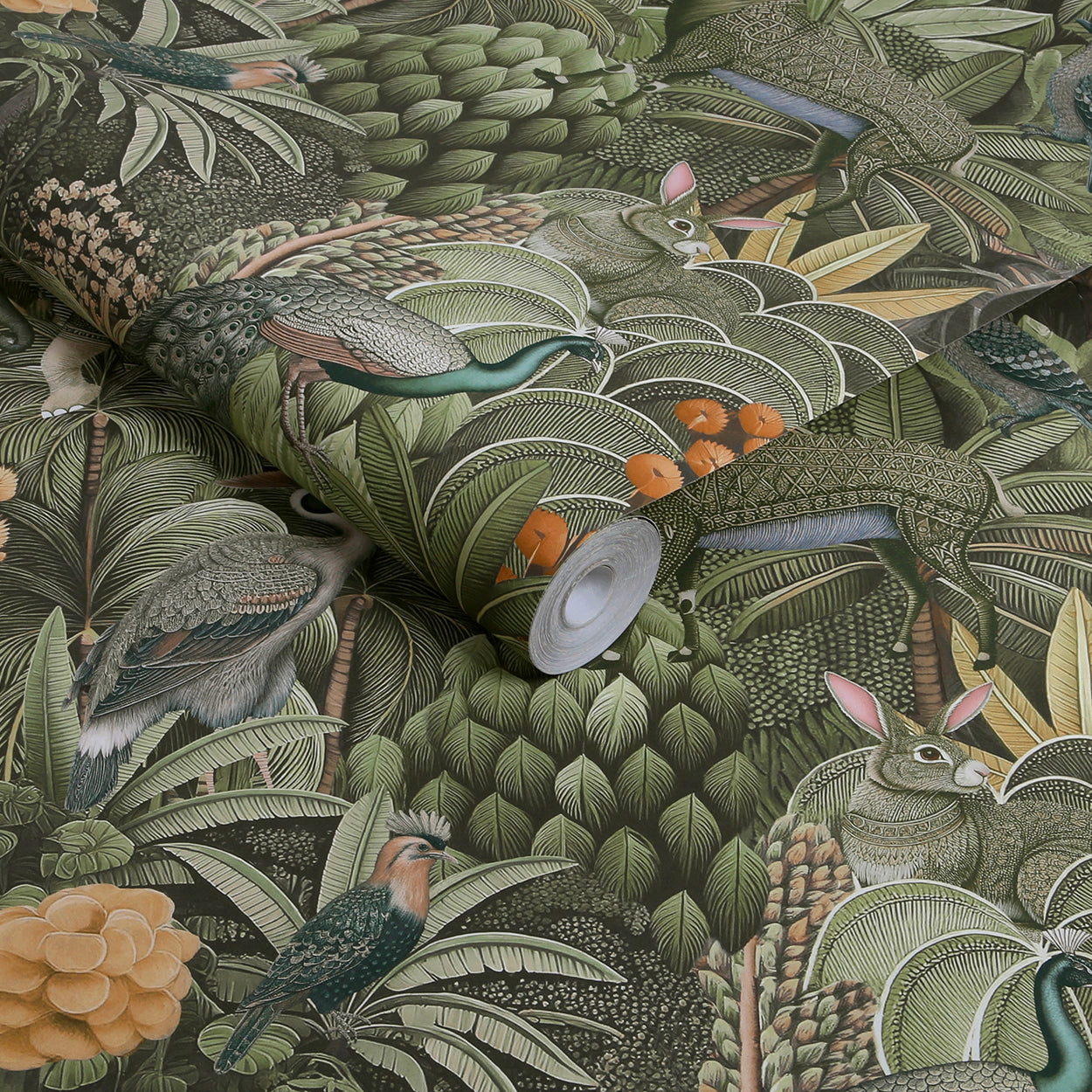 Jungle Jamboree Wallpaper in sage color - pattern number 142316 - by Graham and Brown in the 2025 Exclusives collection