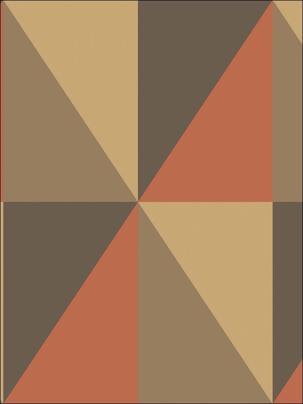 Apex Grand fabric in brick and black color - pattern number 105/10041.CS.0 - by Cole and Son in the Geometric II collection