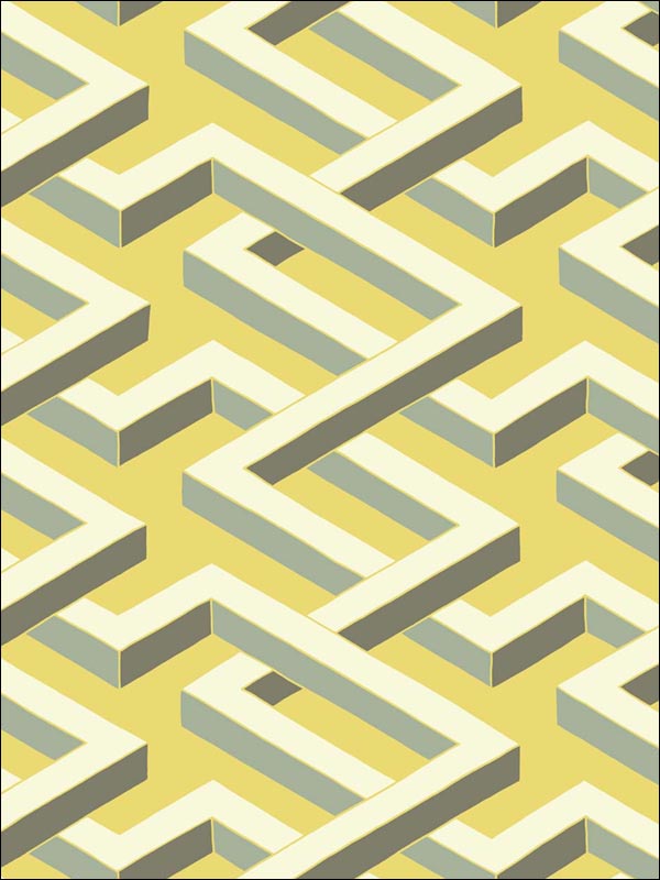 Luxor fabric in green color - pattern number 105/1005.CS.0 - by Cole and Son in the Geometric II collection