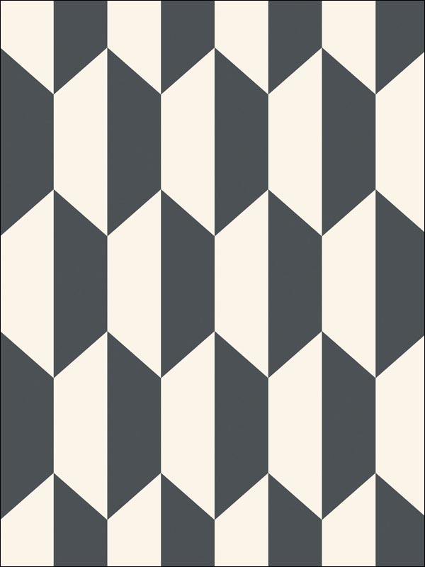 Tile fabric in black and white color - pattern number 105/12050.CS.0 - by Cole and Son in the Geometric II collection