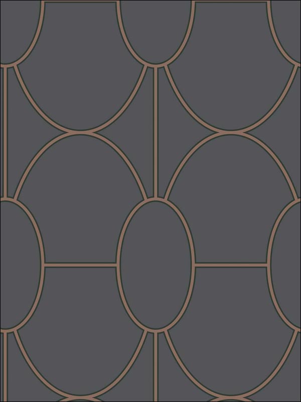Riviera wallpaper in charcoal color - pattern number 105/6029.CS.0 - by Cole and Son in the Geometric II collection