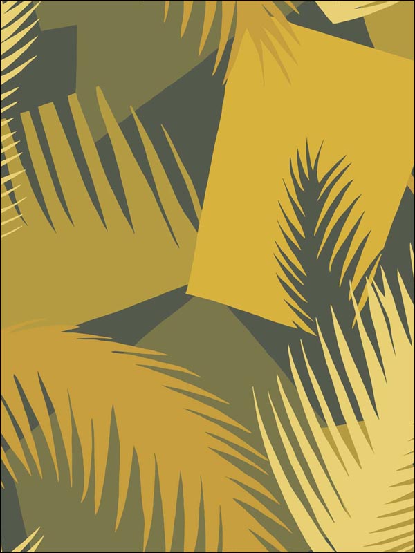 Deco Palm wallpaper in yellow color - pattern number 105/8035.CS.0 - by Cole and Son in the Geometric II collection